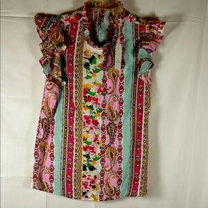 Colorful Paisley and Floral Kids Dress